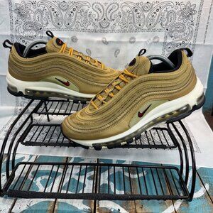 Nike Air Max 97 Shoes Metallic Gold OG Running 885691-700 Sneakers Womans Sz 9